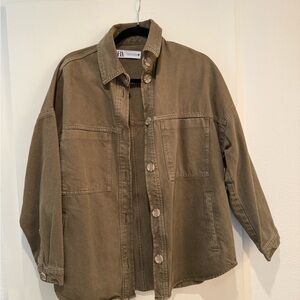 RRL Olive Green Button-Up Jacket